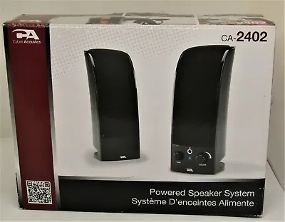 Cyber Acoustics CA-2402 Multimedia Desktop Computer Speakers For PC Laptop Use • $10.95