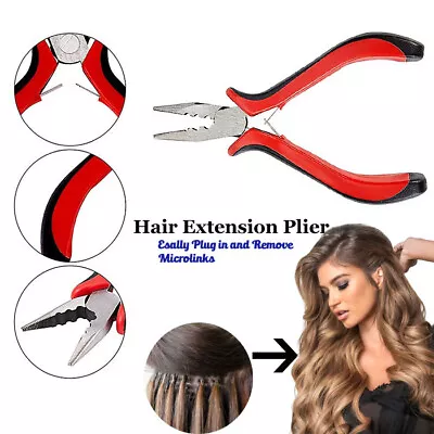 5  Hair Extensions Pliers Professional Rings For Nano Silicone Micro Beads Tool • £3.79