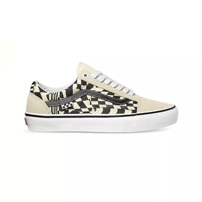 Vans Skate Old Skool | (Checkerwarp) Black/White • $129