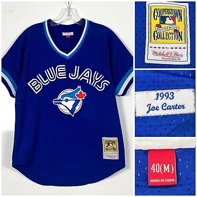 Mitchell & Ness Cooperstown Toronto Blue Jays Joe Carter 29 Jersey Men Size 40 M • $75