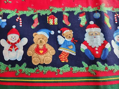 Vintage Christmas Toys Border Print Fabric~2+ Yards Extra Wide~2004~Cranston • $14.75