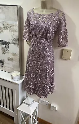 Beautiful Tiffany Rose Maternity Midi Dress Size 1 (UK 8-10) Occasion Lace • £12.95