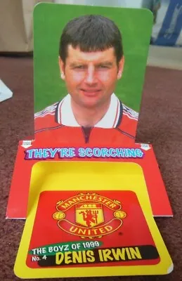 Rare Denis Irwin Manchester United Hot Pops Pop Up Trade Card 1999   • £0.99