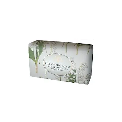 English Soap Co Lily Of The Valley Wrapped Soap Bar 200g Scented Bath Gift Idea • £9.99