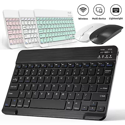 Mini Bluetooth Wireless Keyboard Mouse Set 2.4GHz For Mac Apple IPad Android • $13.59