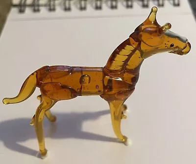 £5 • Buy Vintage Lampwork Murano Pirelli Art Glass Brown Horse