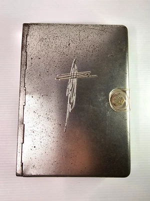 METAL BIBLE - New Living Translation By Tyndale - Steel Case NLT Holy Bible • $27