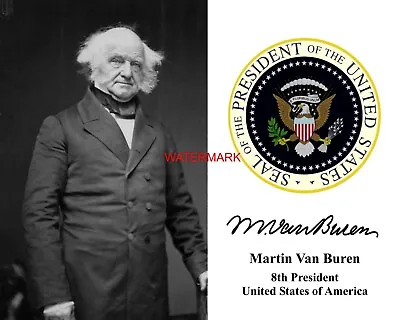 President Martin Van Buren Portrait Presidential Seal 8 X 10 Photo Photograph D1 • $9.99