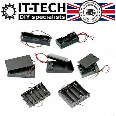 Battery Holder Box Storage Case Pack 1x 2x 3x 4x 18650 3.7V AA 1.5V PP3 9V Cells • £3.49