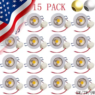 10/20PCS COB Dimmable 5W/7W/9W Downlight LED Recessed Panel Light Spotlight • $36.99