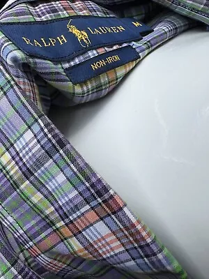 Ralph Lauren Mens Shirt Size Medium Slim Fit Checkered Multicoloured  • £15