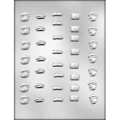 $9.99 • Buy Graduation Mini Assortment Chocolate Candy Mold Diploma Boy Girl Cap Book -3 Pc