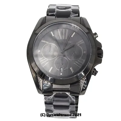 Michael Kors MK5550 Bradshaw All Black Chronograph 42mm Unisex Wrist Watch • $99.99