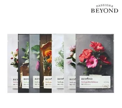 7types/10pcs BEYOND Herb Garden Face Mask Packs Sheet 22ml Moisturizing Firmness • £24.98