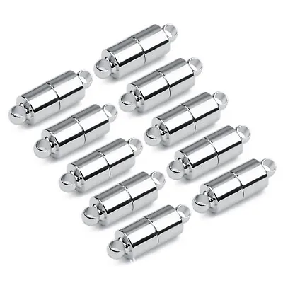 20pcs/lot Rhodium Color Column Strong Magnet Clasps Necklace Jewelry Findings • $12.99
