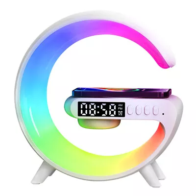 Alarm Clock Wireless Charging Bluetooth Speaker White Noise Sleep Sound Machine • $23.19