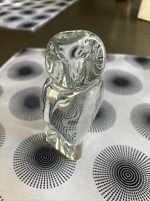 Vintage Baccarat Crystal France Signed Owl Figurine 4’’ Sculpture Paperweight • $17