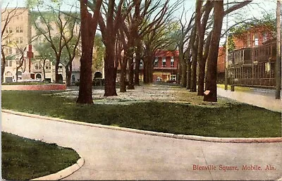 Bienville Square Mobile Alabama - Vintage Divided Back Postcard C1907-1915 • $5.99