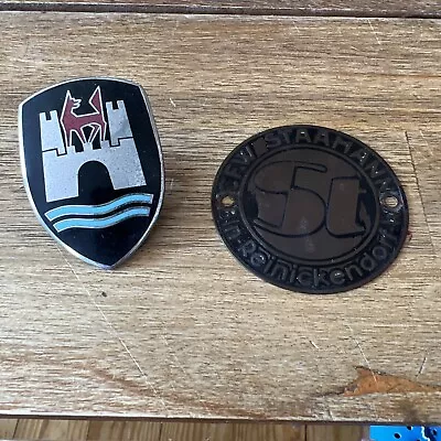 $25 • Buy VW Volkswagen Beetle Wolfsburg Crest  Wolf BADGE EMBLEM Vintage Staamann Berlin