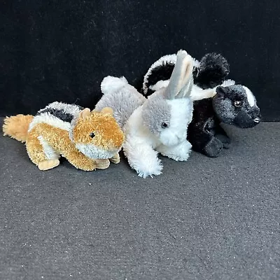 Aurora Mini Flopsie Rabbit Skunk Chipmunk 8  Plush Stuffed Animal Toy Lot Of 3 • $9.90