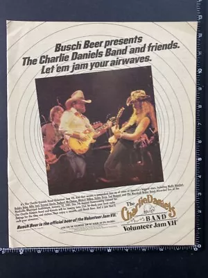 Charlie Daniels Band - Volunteer Jam Vii - 1981 Usa 13x10  Poster Advert L195 • £12.99
