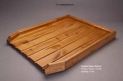 £47 • Buy ANGLED LARGE Wooden Pine Worktop Draining Board For A Belfast/Butler Sink 