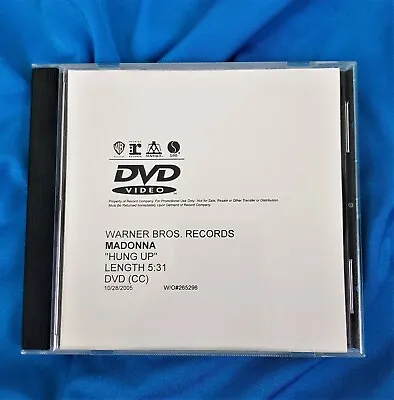 MADONNA PROMO DVD R HUNG UP VIDEO US 2005 Confessions On A Dancefloor • $75