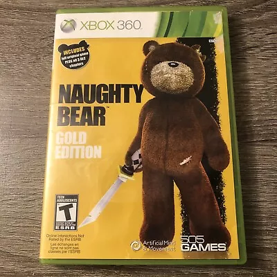 Naughty Bear - Gold Edition Microsoft Xbox 360 Complete W/Manual & Tested CIB • $62.99