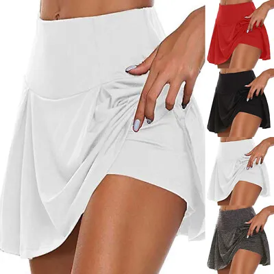 Women Lady Sports Skort Gym Yoga High Waisted Shorts Mini Casual Skirt Dress Hot • $7.82