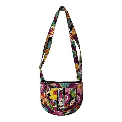 Vera Bradley Lizzy Boysenberry Small Floral Crossbody Shoulder Quilted Bag • $10