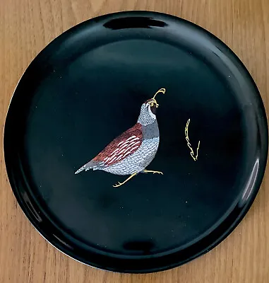 Mint MCM Vintage Dish COUROC Monterey CA Running Quail Bird Inlaid `10 1/4  • $25