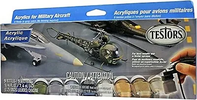 Testors Aircraft Acrylic Paint Set - Hobby And Model Paint Set - #9136 • $25.05