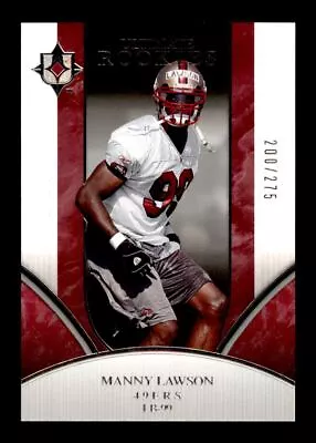 2006 Upper Deck Ultimate Collection Manny Lawson Rookie 200/275 San Francisco • $3.99