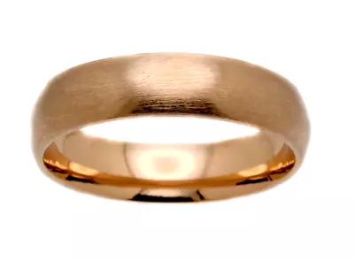 5mm Classic Wedding Ring 14k Rose Gold Satin Finish Band • $355