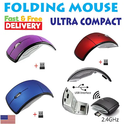 Portable  Wireless Mouse  2.4GHz Silent With USB Receiver Optical USB Mouse • $4.99