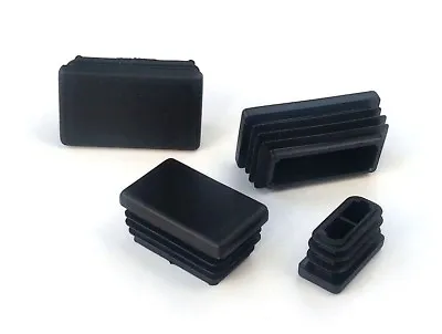 £2.04 • Buy Rectangular Plastic End Caps Ribbed Plugs Blanking Inserts Rectangle Bungs/Black