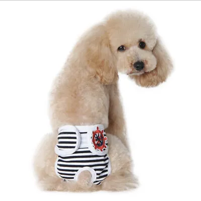 £4.25 • Buy Female Pet Dog Pants Heat In Season Menstrual Sanitary Nappy Diaper SMALL