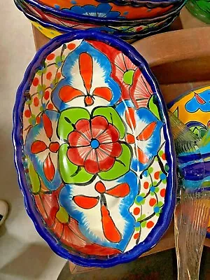 Talavera Mexican Pottery - 9  Oval Serving Dish (1)   ***free Freight*** • $48.98