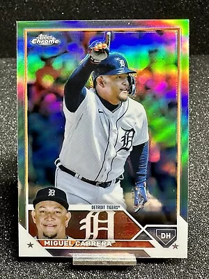 2023 Topps Chrome Refractor  MIGUEL CABRERA  #164 Tigers   FREE SHIPPING • $1.75