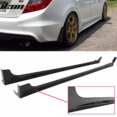 Fits 12-15 Honda Civic 9th 4Dr Mugen RR Style 2PCS Side Skirts Rocker Panels ABS • $114.98