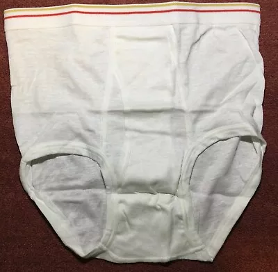 $44.99 • Buy Towncraft Gold And Red Vintage 1950-1960s Classic High Tight Waistband Briefs 36
