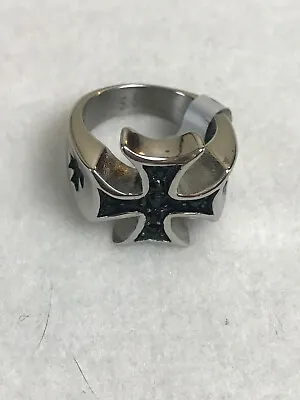 Stahl Gothic Men's Maltese Cross Biker Ring Stainless Steel Sizes 9-14 NEW • $9.56