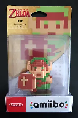 Nintendo Amiibo The Legend Of Zelda Link 8 Bit Figure Light Card Crease • $44.90