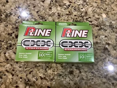 P-Line CXX X-Tra Strong Fishing Line Moss Green 10lb Test Line  300 Yds LOT OF 2 • $19.99