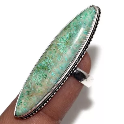 Fossil Coral 925 Silver Plated Gemstone Handmade Ring US 7 Best Gifts GW • $3.99