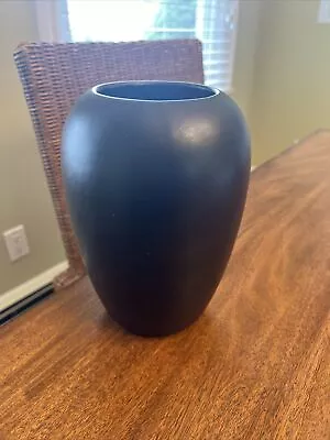 Vintage Scheurich West Germany Signed Pottery Matte Black  8” Vase 509-20 • $40