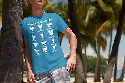 Men's Shark Tooth Shirt Teeth Identification Fossil Shark Shirt Gift T-Shirt Oce • $24.45