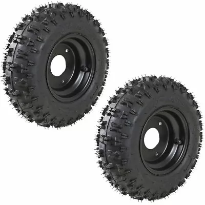 2pc 4.10-6 Tires Wheel 3 Lug Stud Rim 6  Tire Wheels For Quad Bike Go Kart ATV • $89.16