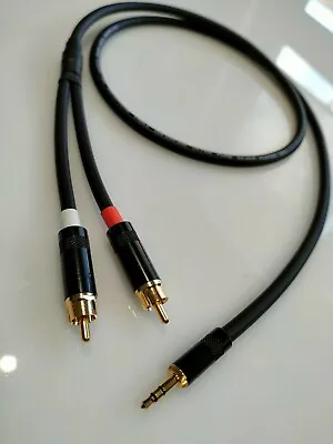 £18 • Buy Quality 3.5mm Stereo Jack To 2xRCA Phono Van Damme Y Splitter Cable 0.5m