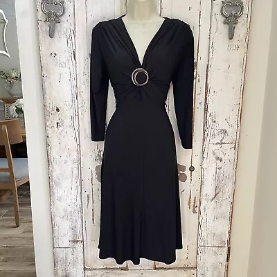 Evan Picone Size 4 Woman's Black Classy Career Work Cocktail Party Funeral Dress • $39.95